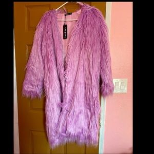 BOOHOO Faux Fur Coat